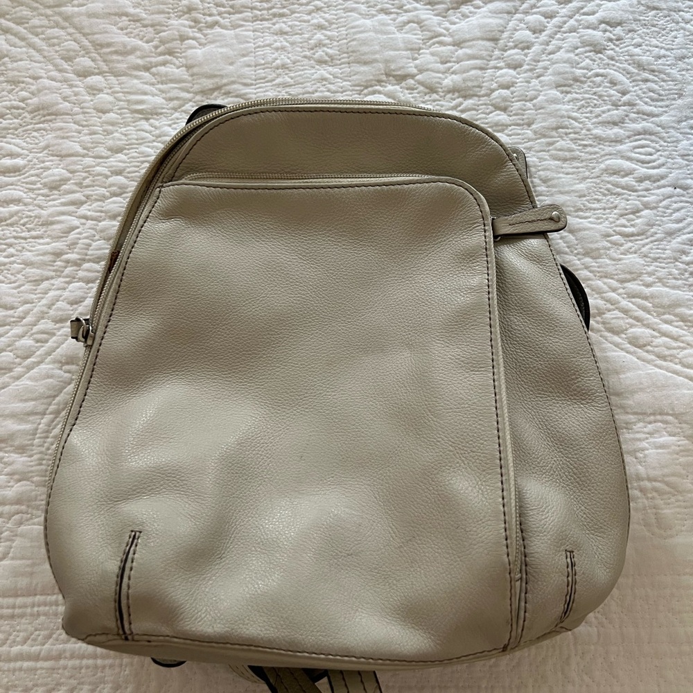 Tignanello Cream Trim with Brown Chain-Print Lining